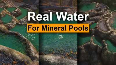 Реалистичная вода для вулканических минеральных бассейнов