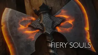 Steel Battleaxe Of Fiery Souls — уникальный огненный топор (LE)